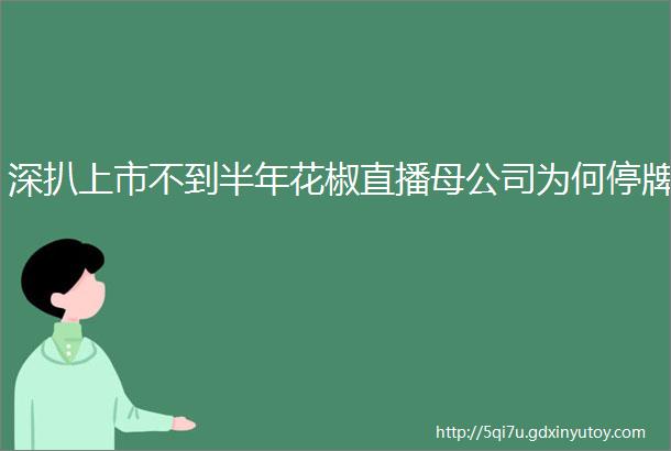 深扒上市不到半年花椒直播母公司为何停牌